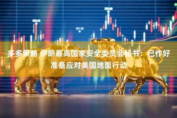 多多策略 伊朗最高国家安全委员会秘书：已作好准备应对美国地面行动