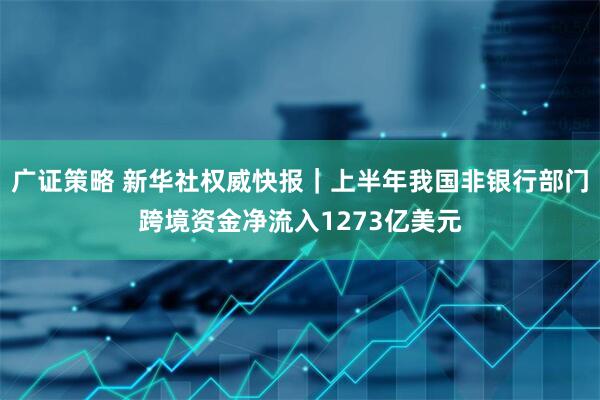 广证策略 新华社权威快报｜上半年我国非银行部门跨境资金净流入1273亿美元